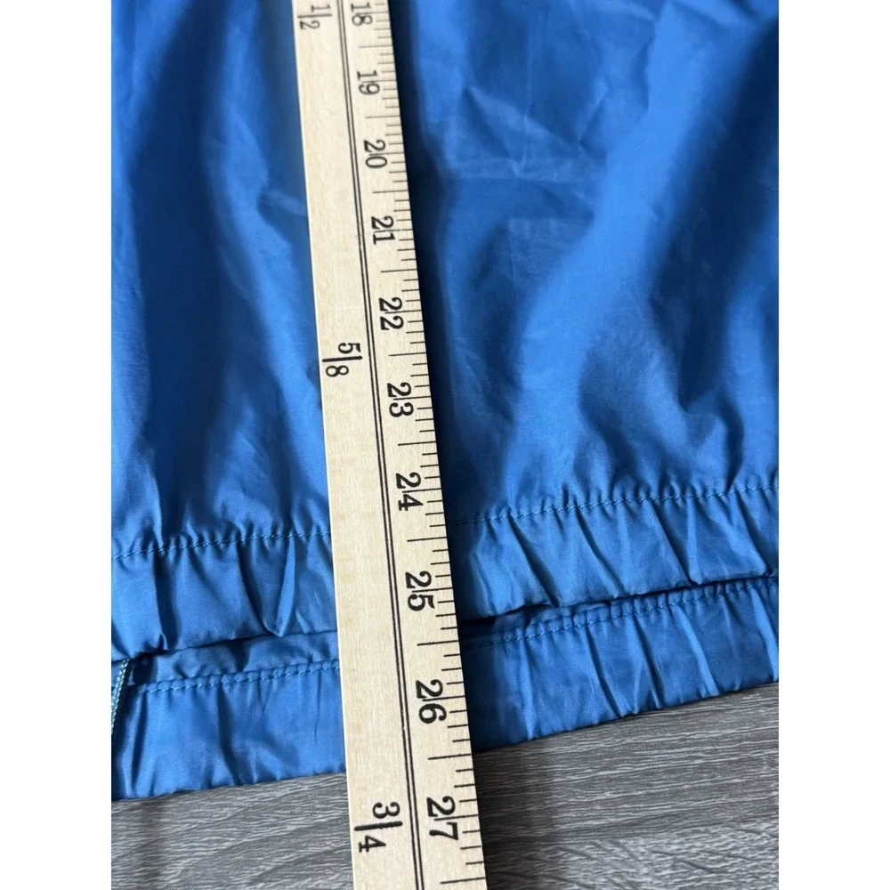 Vintage 80s Adidas Originals Windbreaker Jacket Trefoil M Blue Packable Hooded